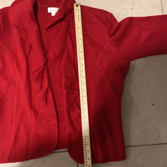 Charter Club women’s red 100% wool sweater cardigan size xl - Picture 7 of 7